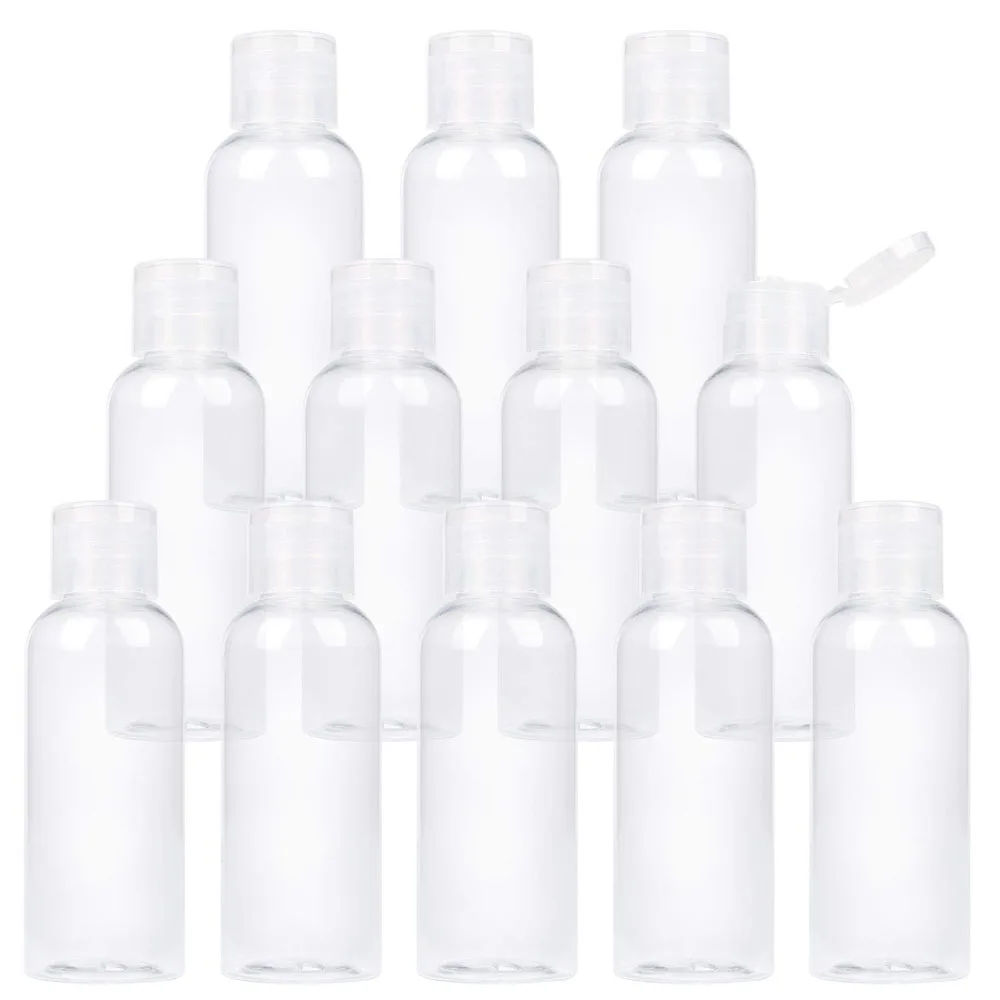 20pcs10ml/30ml/50ml/60ml/100ml Plastic Transparent Refillable Bottle Clamshell Bottle Skin Care Tool Portable Travel Bottles