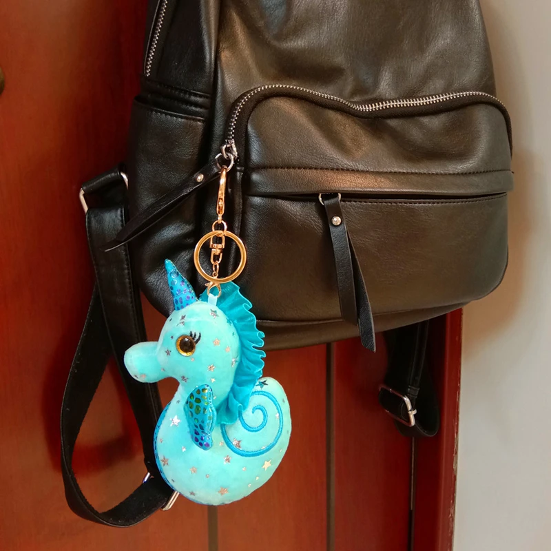 Милая пушистая Морская звезда морской конек плюшевая игрушка брелок мультфильм