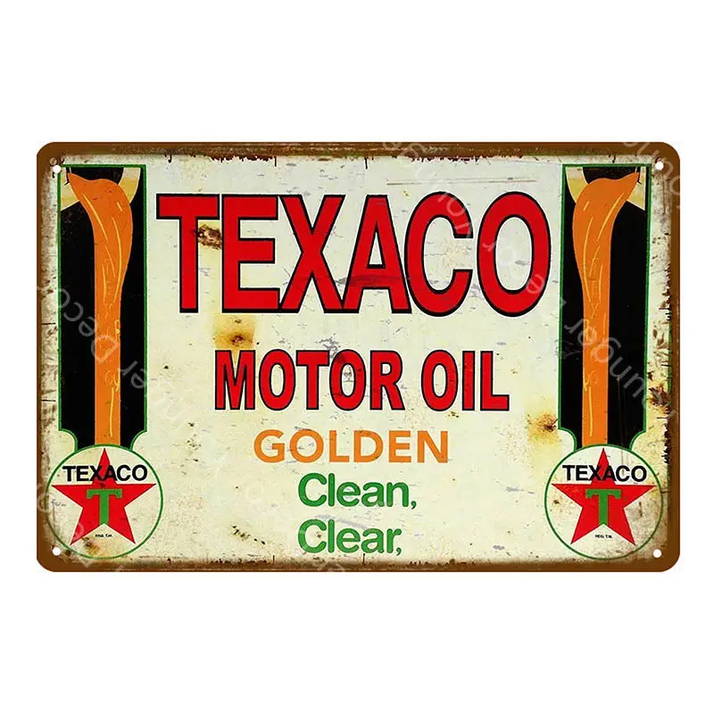 Тексако бензиновые металлические знаки Caltex об/мин моторное масло плакат