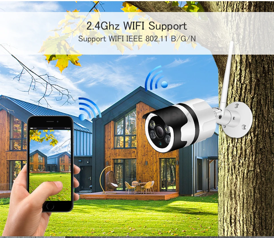 Wifi IP камера наружная 720P домашняя Камера Безопасности s система видеонаблюдения Мини камера HD Беспроводная цилиндрическая камера видеонаблюдения 1080P P2P