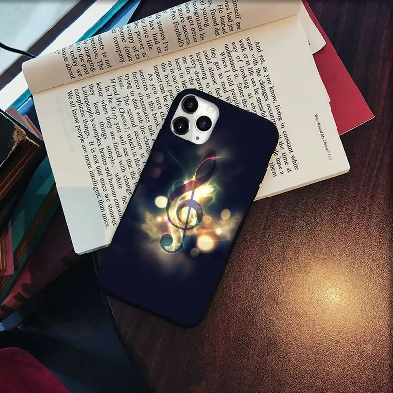 

Music notes beautiful design Phone Cases for iPhone 11 12 pro XS MAX 8 7 6 6S Plus X 5S SE 2020 XR Soft silicone