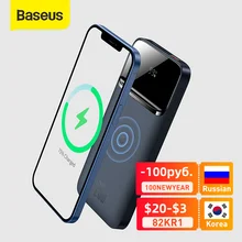 Baseus Power Bank 10000mAh Wireless charger Magnetic Wireless Quick Charging Powerbank External Battery For iPhone 13 12 Pro