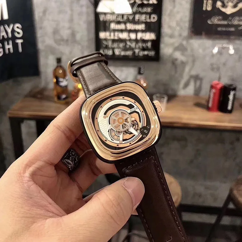 

Men's Watch Fashion Quartz Automatic Watch SF Logo Reloj Para Hombre Casual Personality Designer Luxury Watches Best-selling