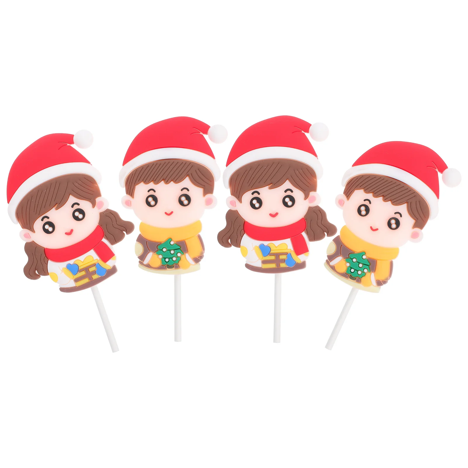 

4Pcs Christmas Cake Insert Cards Cake Toppers Cake Decorations Cupcake Toppers