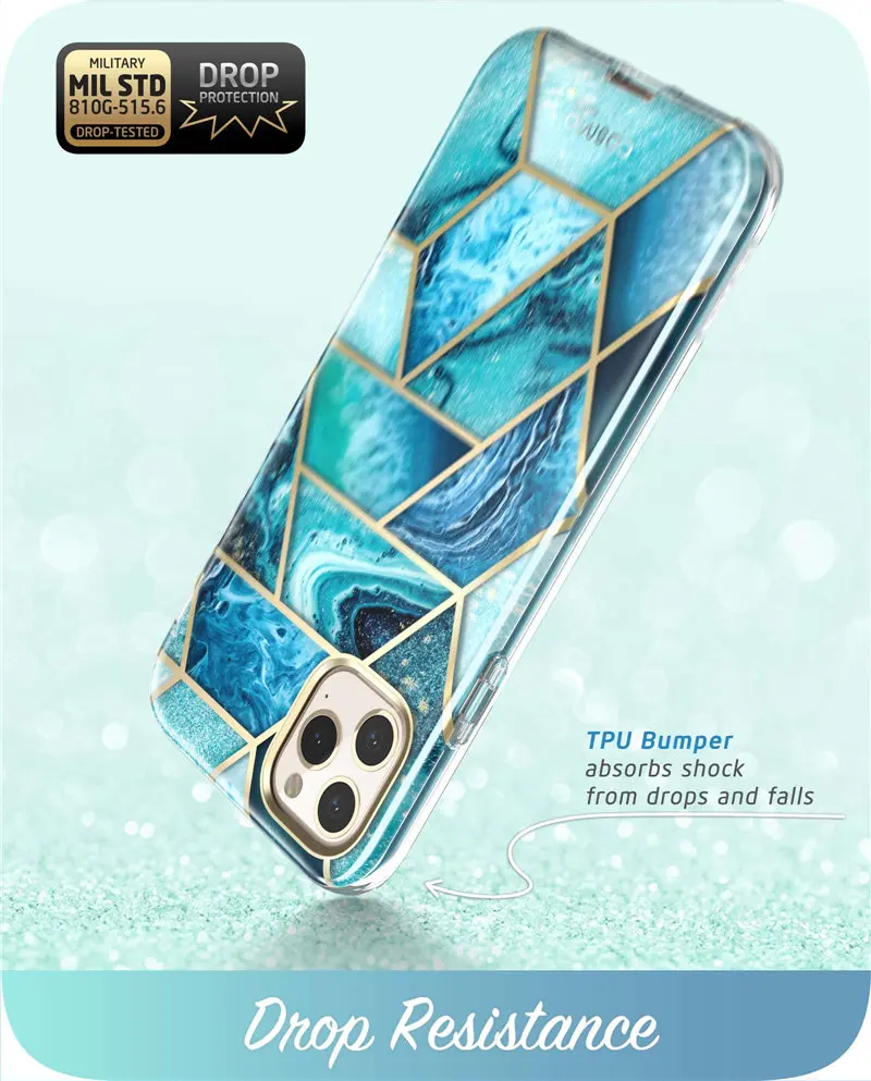 I-Blason для iPhone 11 Pro Max чехол 6,5 Дюймов() Cosmo полный корпус блестящий Мраморный бампер чехол со встроенной защитной пленкой