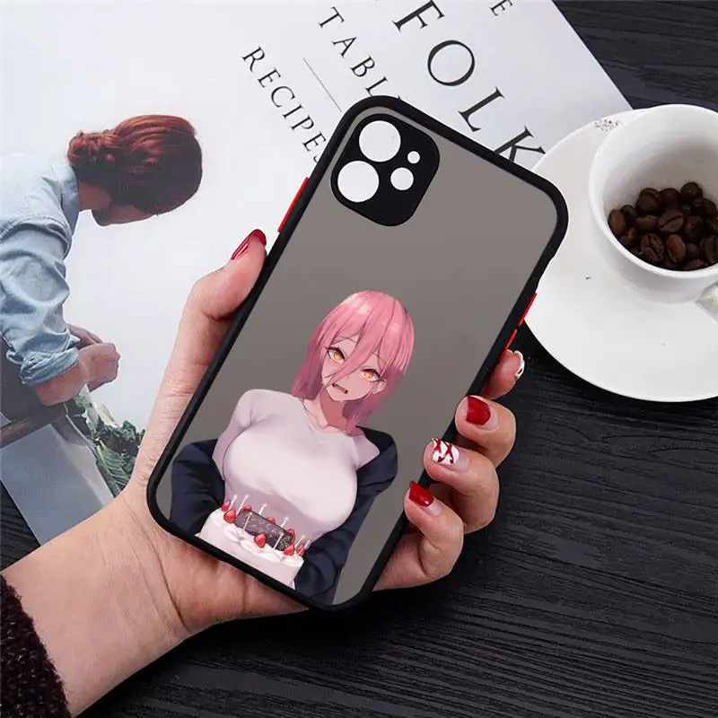 

Sexy temptation Amine woman girl Pink Phone Case Matte Transparent for iPhone 7 8 11 12 s mini pro X XS XR MAX Plus cover funda