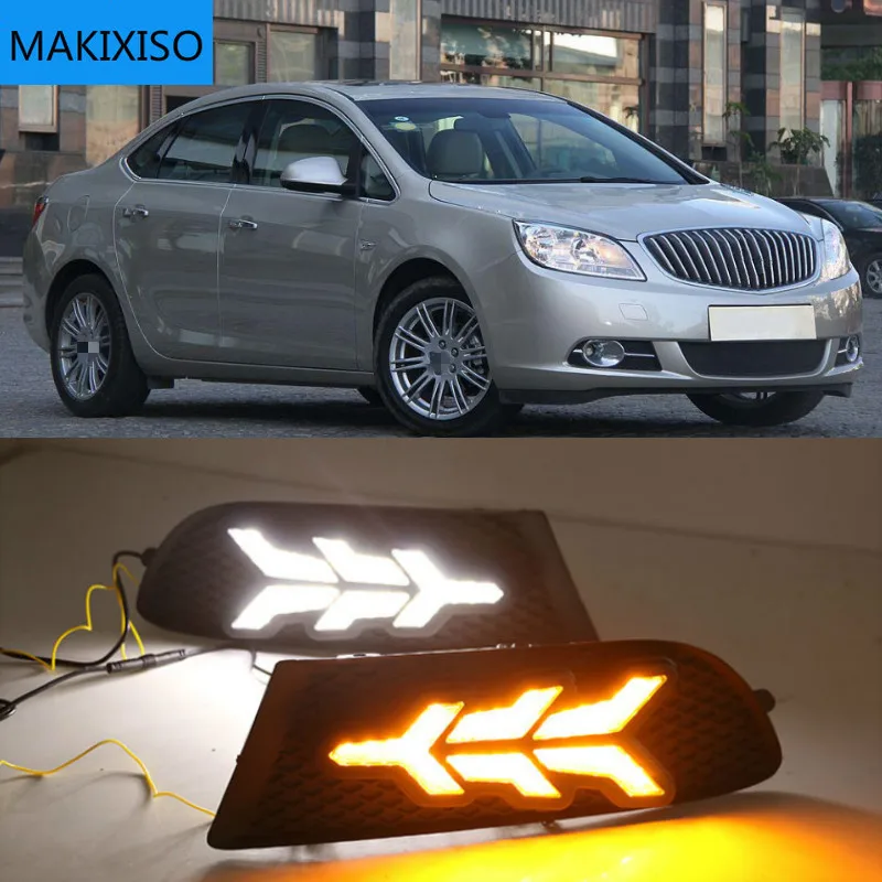 

2 шт. светодиод дневного света DRL Противотуманные фары лампы дневного света для Buick Excelle GT 2010-2013 авто