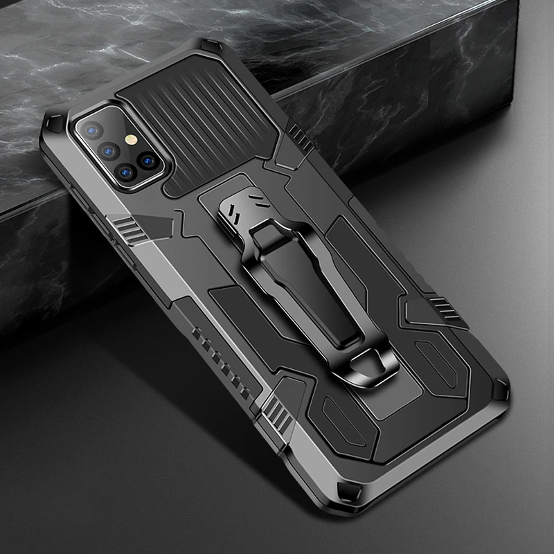 

For Samsung M51 Case Luxury Belt Clip Cover Cases For Samsung Galaxy M51 SM-M515F/DSN M31 S Armor Stand Covers Couqe Fundas