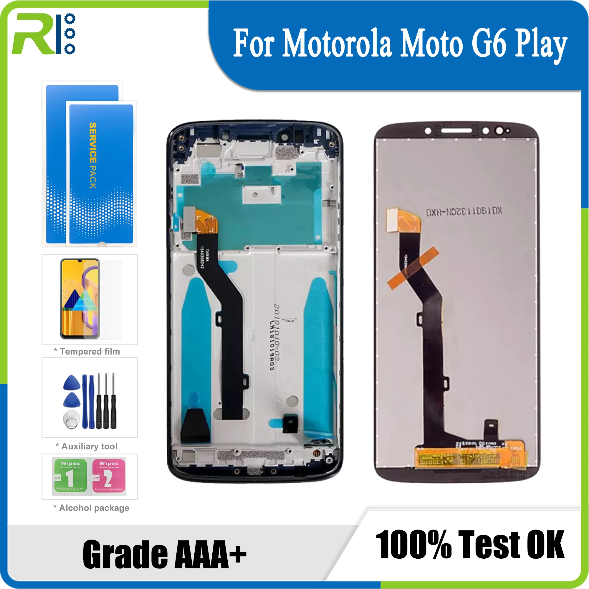 

Оригинальный ЖК-дисплей для Motorola Moto G6 Play, дисплей с сенсорным цифровым преобразователем в сборе xt1800, XT1922-3 XT1922-4, дисплей с рамкой