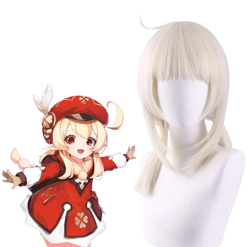 

Парик для косплея Genshin Impact Klee, 45 см, парик Золотой, парики для косплея аниме, термостойкие синтетические парики, парики на Хэллоуин для девоче...