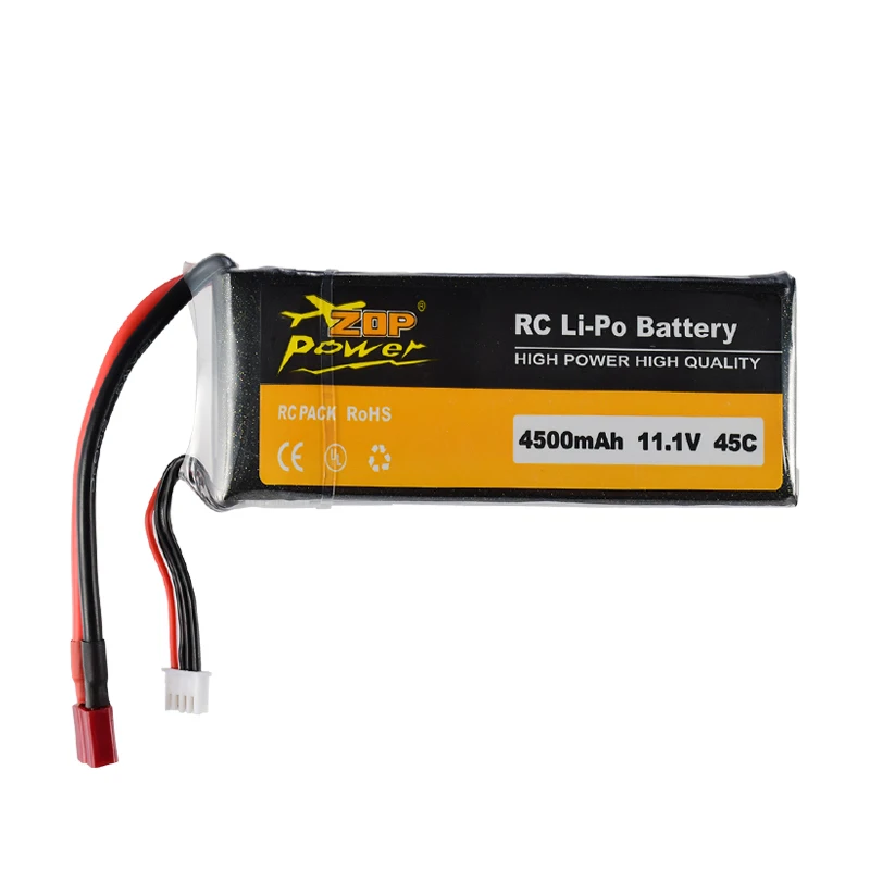 ZOP Power 11 1 В 45C 4500 мАч 3S Lipo батарея с Т образным разъемом сменная для