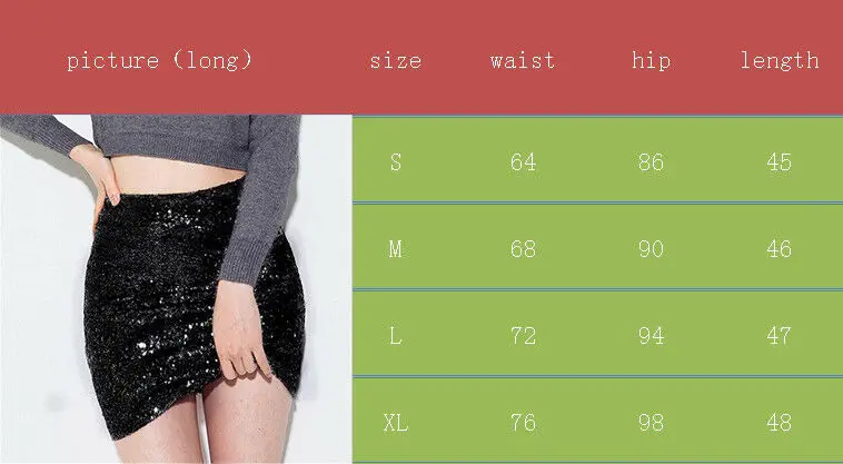 Женская Блестящая мини-юбка с высокой талией облегающие Облегающие