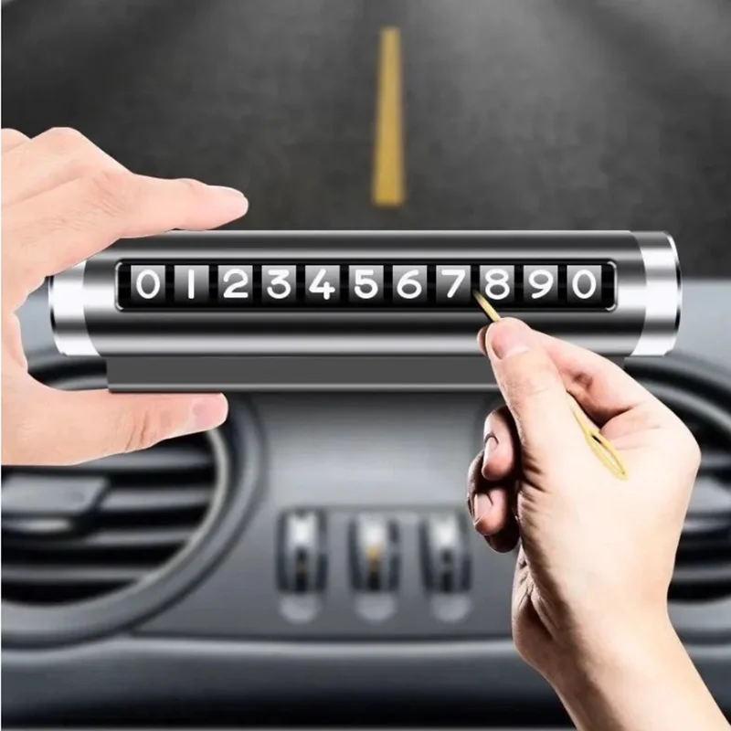 

Автомобильные принадлежности, автомобильные Временные Строительные креативные роликовые движущиеся автомобили, подвижная автомобильная номерная табличка, украшения интерьера