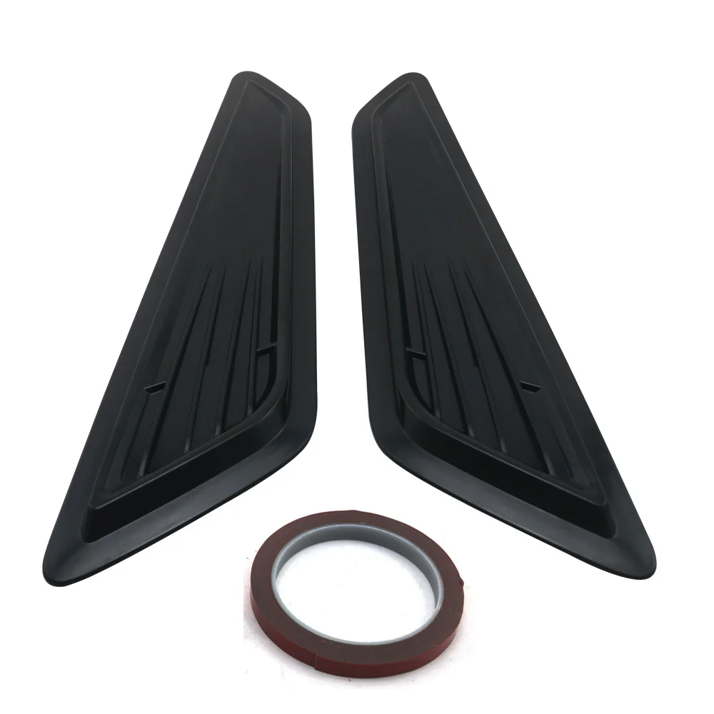 

1 Pair SS Style Black Bonnet Hood Vent Scoop Covers For 2016-18 Chevrolet Camaro Hood Vent Scoop Covers