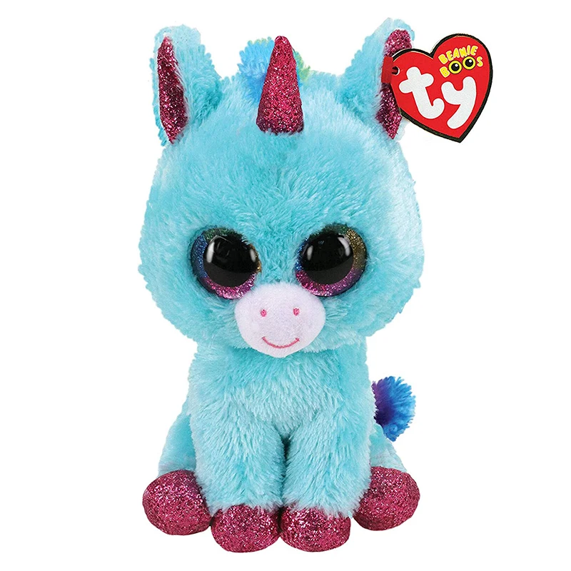 15 см Ty Beanie большой глаз Единорог серия Ариель плюшевая игрушка Kawaii мягкое
