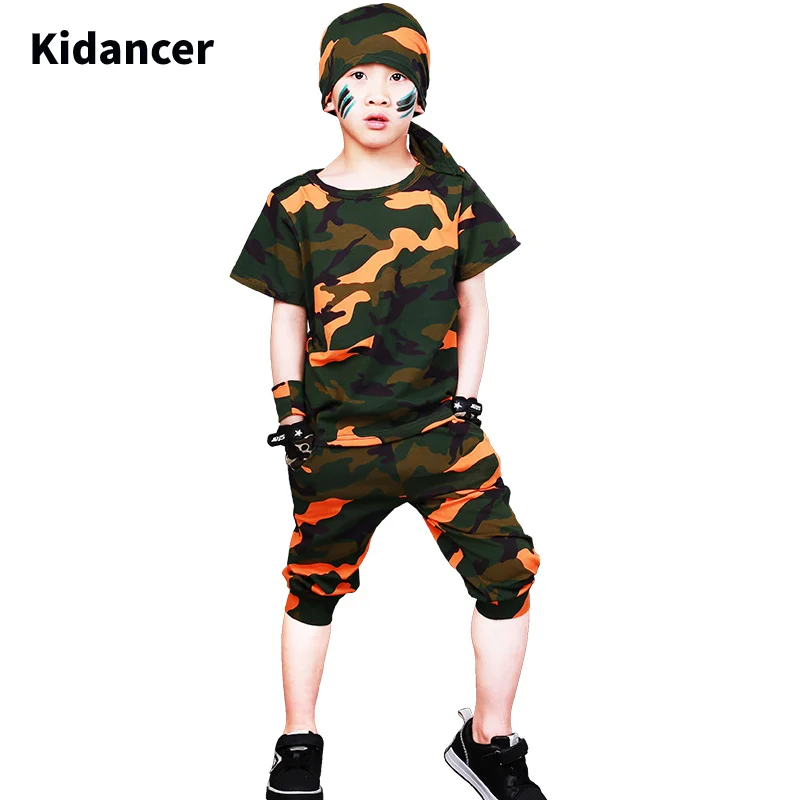 3 шт./комплект детский хлопковый Камуфляжный комплект в стиле хип хоп|Комплекты