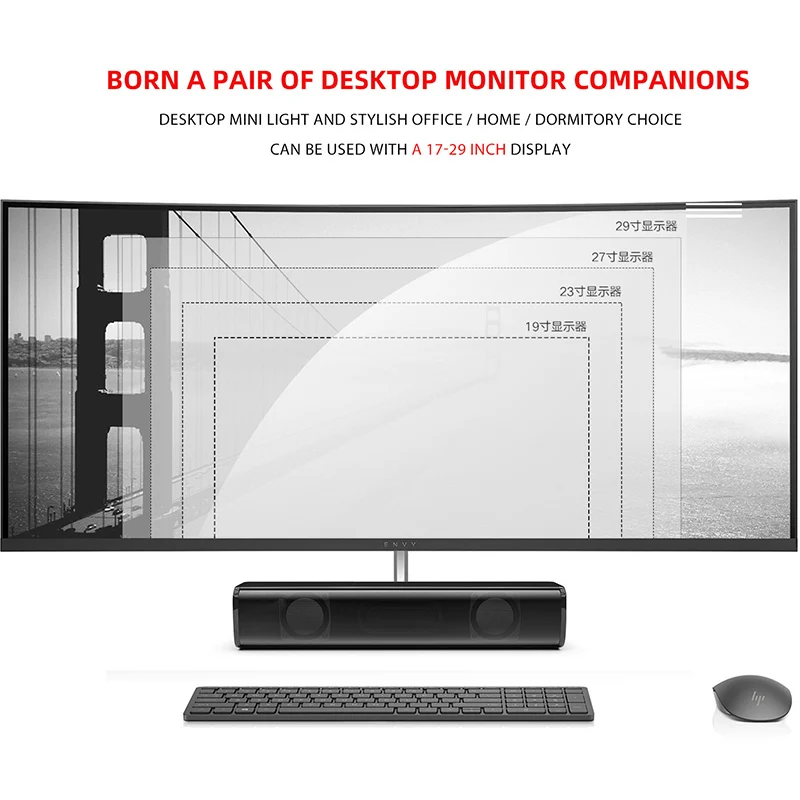 Мини Саундбар с длинной полосой сабвуфер динамик для ПК ТВ настольного ноутбука