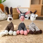 Веселая игрушка для собаки в форме осла, Вельветовая жевательная игрушка для маленьких и больших питомцев, скрипящая плюшевая молярная игрушка, товары для фотографий