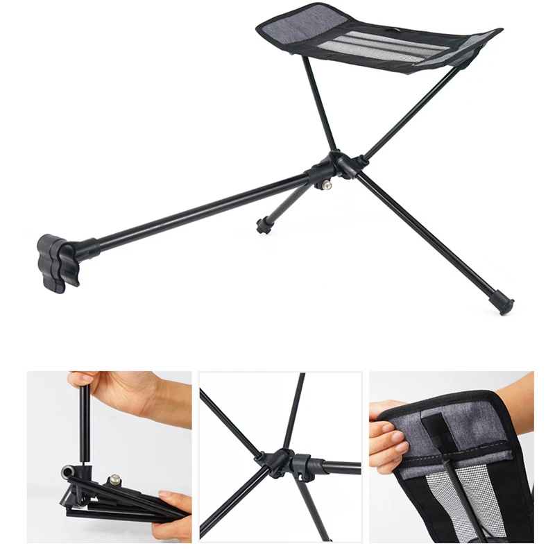 저렴한 캠핑 의자 발판 휴대용 연결 가능한 휴식 배낭 해변 낚시 야외 의자 접이식 텔레 스코핑 발판 가구
