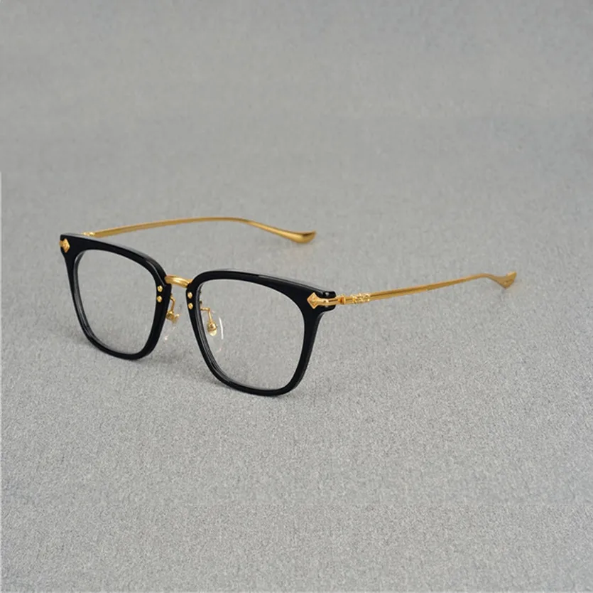 

Ультралегкие квадратные очки из чистого титана Ретро оправа для очков при близорукости мужские и женские оптические очки для чтения оправа...