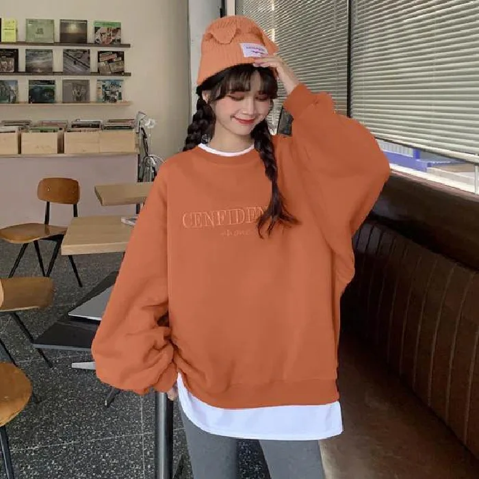 Sweatshirt Spring Autumn Crewneck Vintage Harajuku Female Sweetshirts Casual Pullover Hoodie Woman Clothing Loose Tops for Women