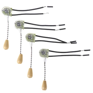 Универсальный настенный выключатель для домашнего потолочного вентилятора, 4 шт., выключатель на цепь, Набор сменных инструментов, 3 а250 В