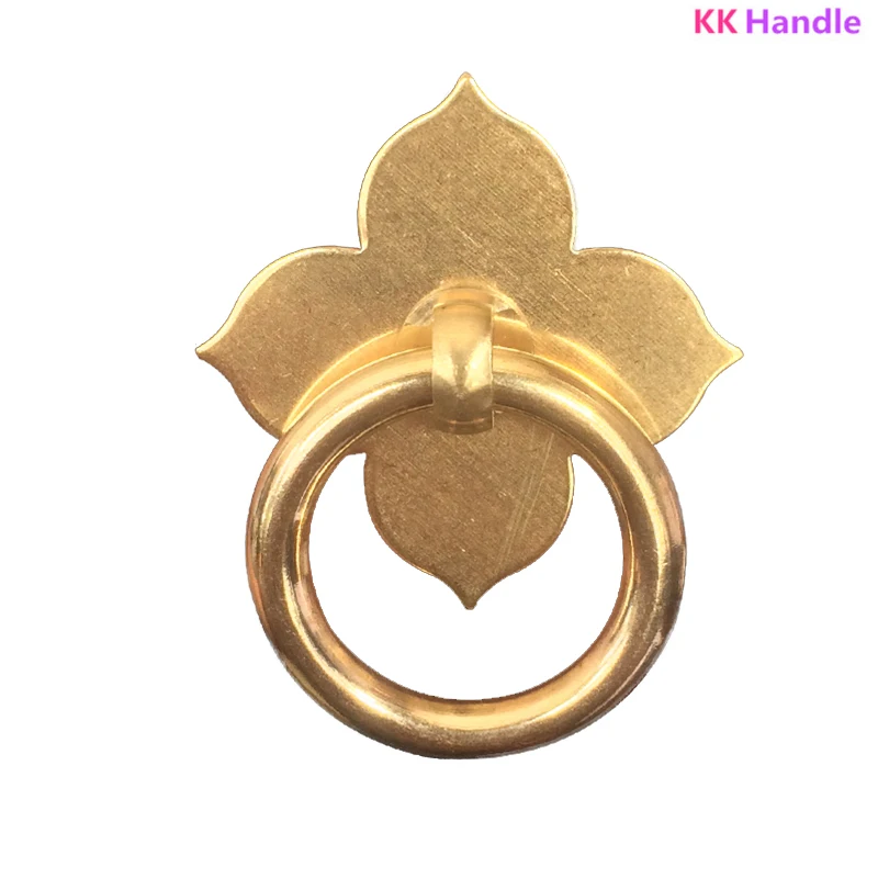 Латунные ручки в форме листа старинный китайский кухонный шкаф 100% ящик мебель с