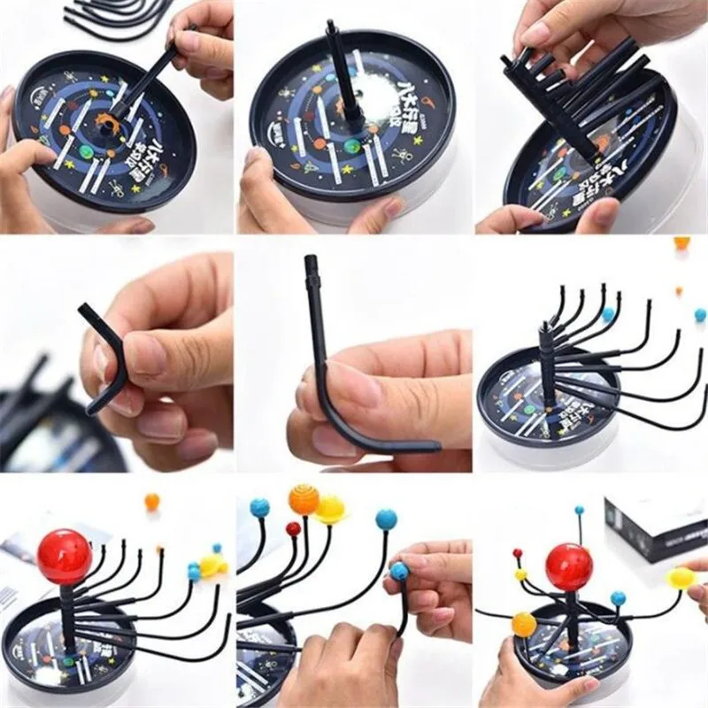 Модель Солнечной системы, набор из девяти планет, астрономия, живопись, модель, научный планетарий, развивающие игрушки для детей, игрушка Вселенной