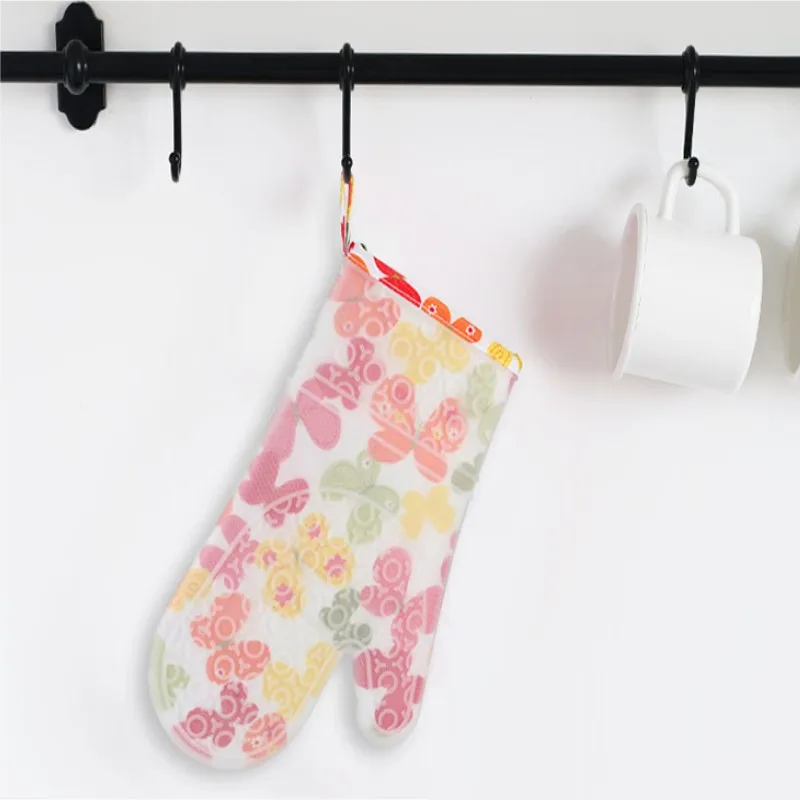 

Japanese Style 2 Heat Resistant Thick Silicone Oven Gloves Microwave Gloves Insulation Oven Mitts Baking Gloves Kitchen Tool