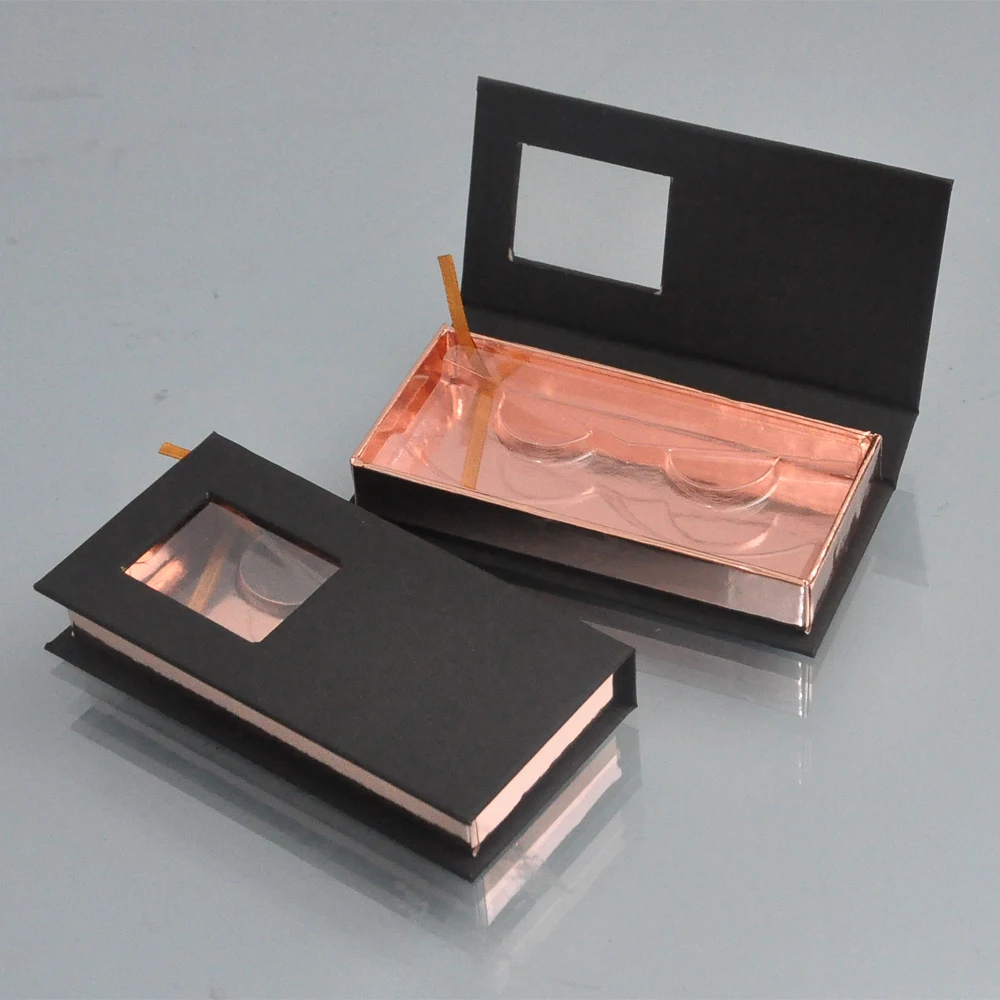 

Wholesale Eyelash Packaging Box Lash Boxes Package Custom Magnetic Black Glitter False Eyelashes Makeup Storage Case bulk Vendor