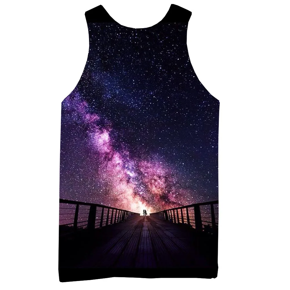 Мужские Galaxy майка 3D с принтом пляжное платье без рукавов из двух изделий: топа