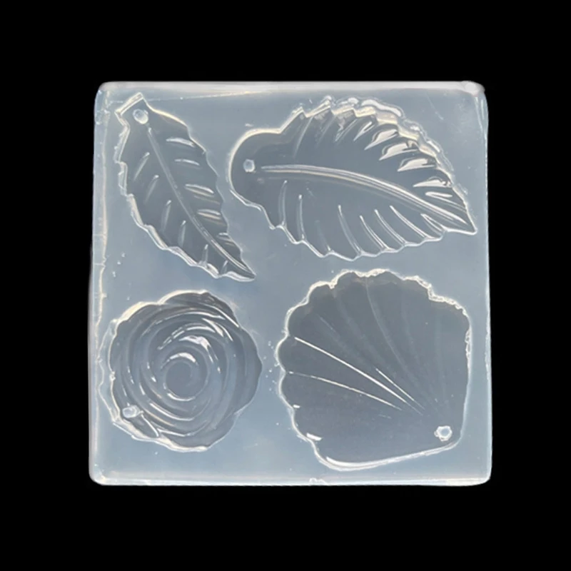 

Flower Leaves Earrings Epoxy Resin Mold Jewelry Pendant Silicone Mould DIY Crafts Necklace Keychain Casting Tool