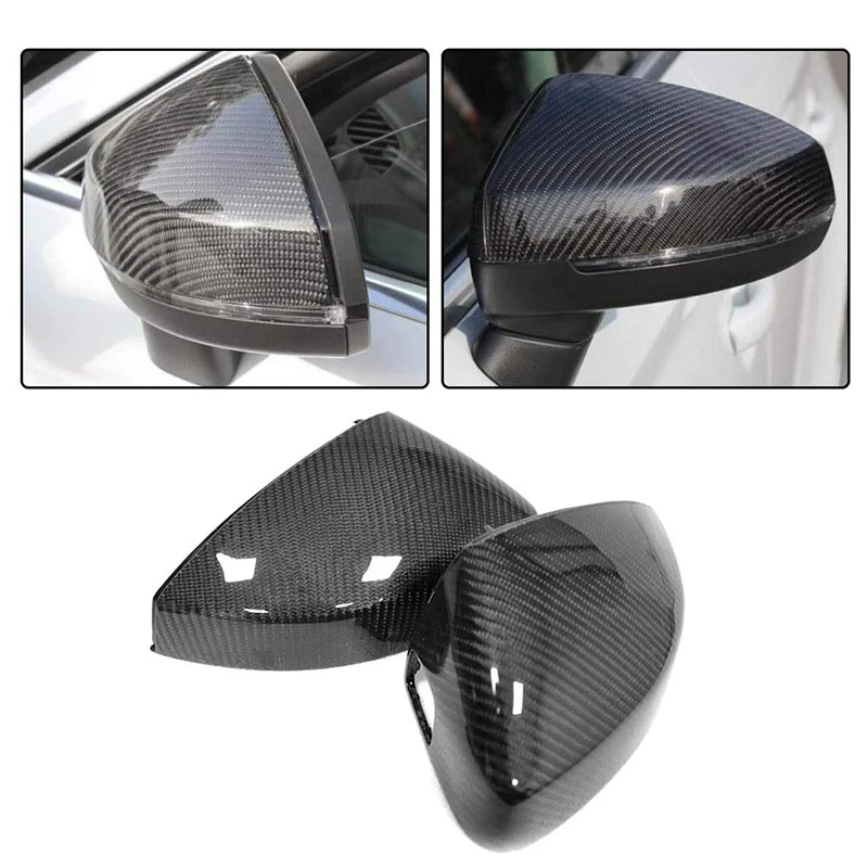 

1 Pair Wing Rearview Side Mirror Cover Cap with Lane Assit for - A3 S3 RS3 2014-2019