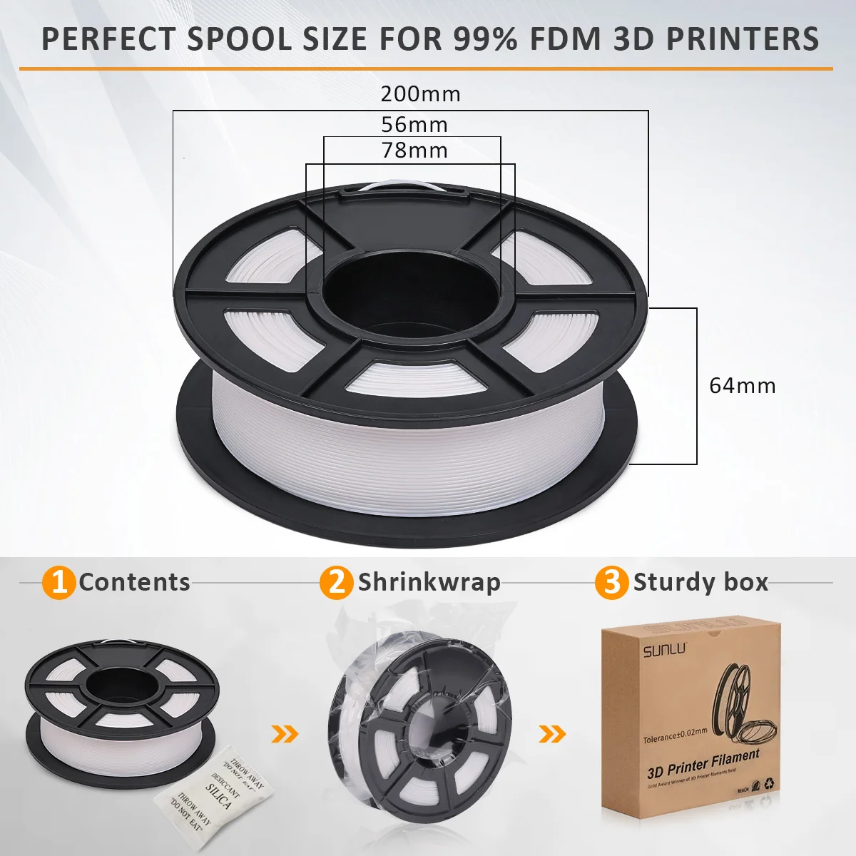 AW 3D PLA Filament 1.75MM Tolerance +/-0.02MM For All 3D Printer And 3D Pen 2.2 LBS 1KG High strength Rigidity Biodegradable