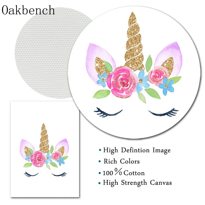 Постеры с единорогом для украшения комнаты девочек радужные настенные