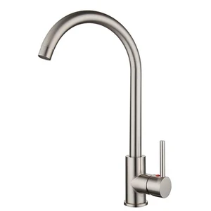ruyage kitchen faucets single handle kitchen sink faucet brushed nickel stainless steel hot and cold water tap for kitchen free global shipping