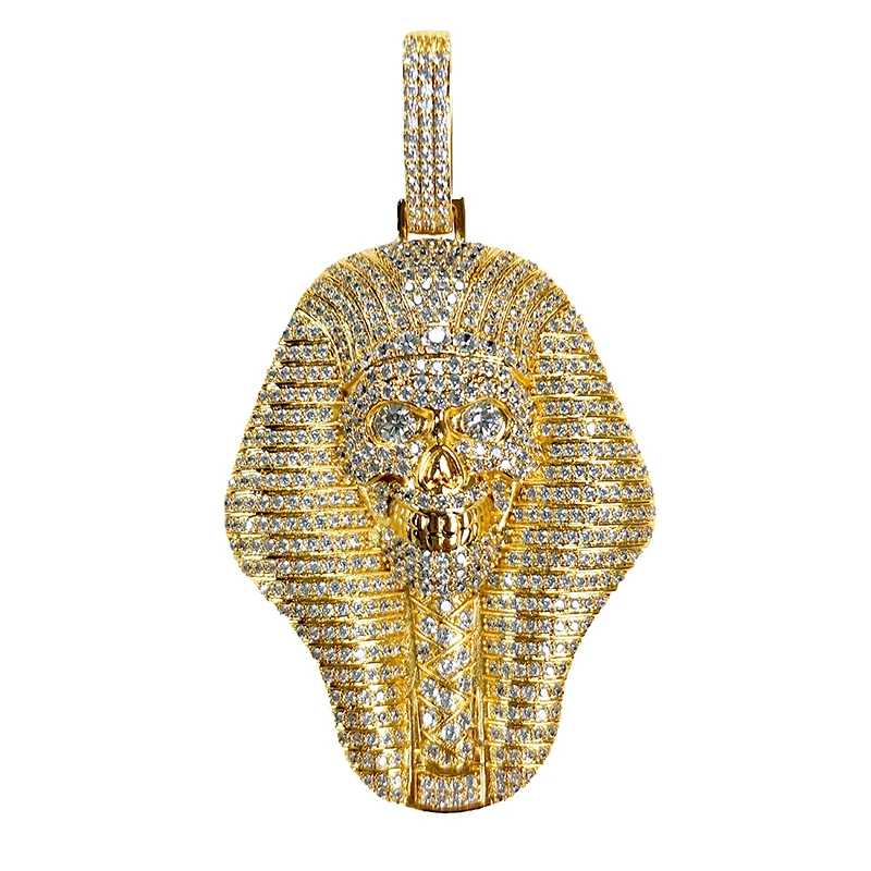 24K позолоченное египетское фараоновое медное ожерелье с кристаллами циркония