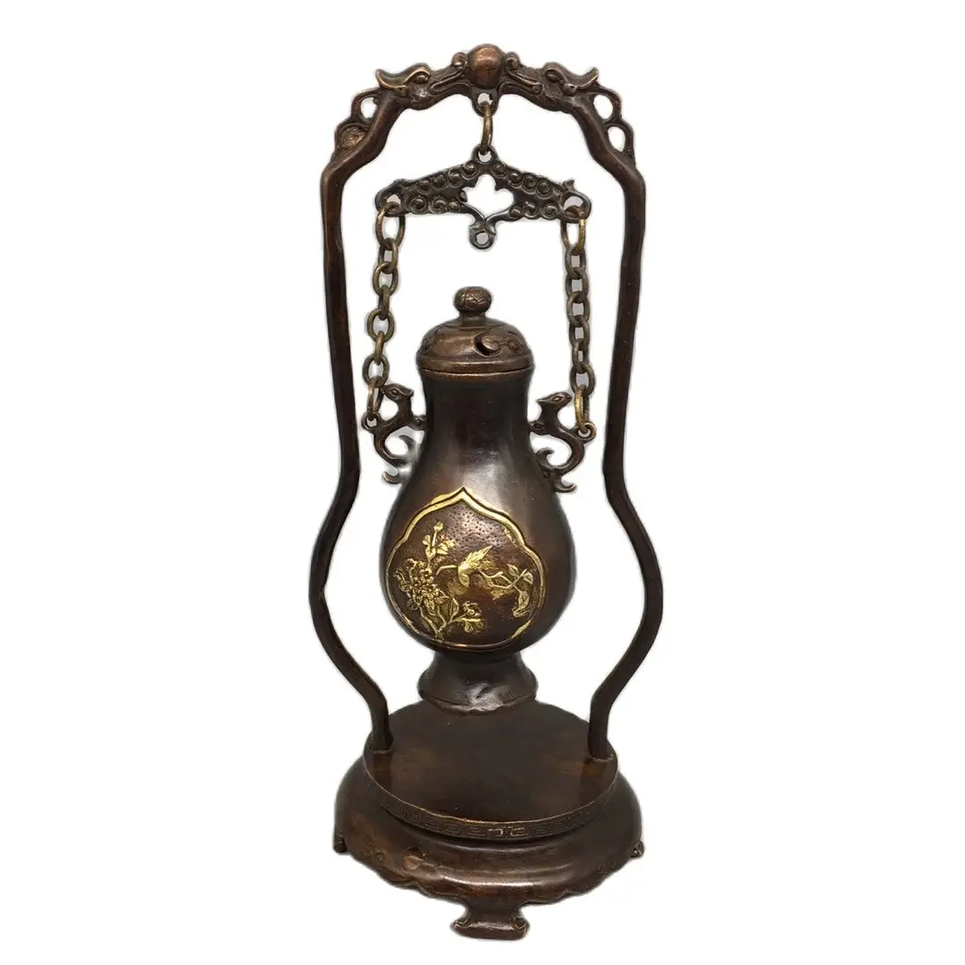 

Collection Old Bronze Handmade Bird Vase Style Censer,High Quality Home Decoration Metal Crafts,Chinese Antique Incense Burner