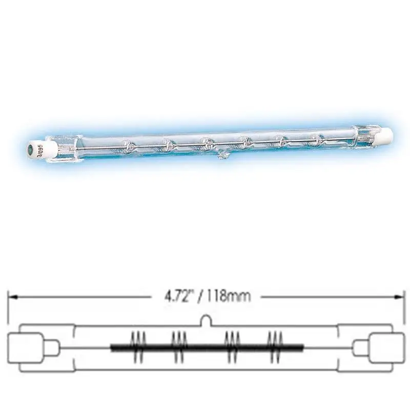 

118MM Iodine Tungsten Halogen Bulb Lamp Tube Light Household Bright