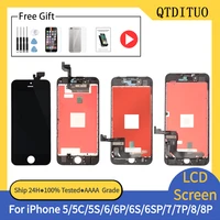 aaaaa for iphone 6 6s 7plus 8 plus lcd display with perfect 100 3d touch screen digitizer assembly for iphone 4s 5 5s 5c screen