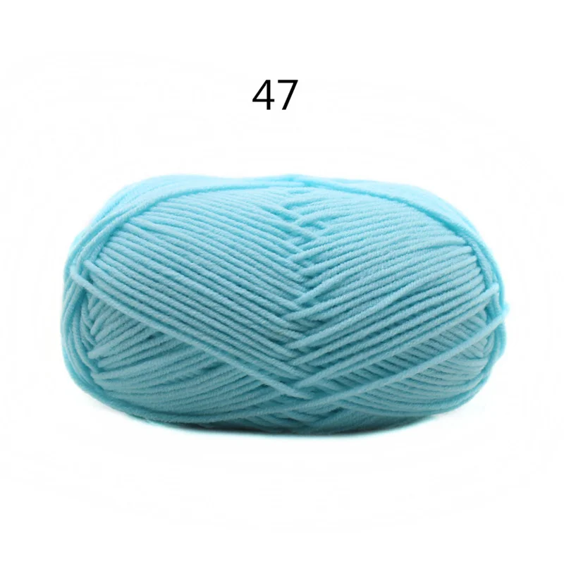 47 36pcs 36 шт./лот, ручная вязка, шерстяная линия, окрашенная, горячая Распродажа, хлопковая Детская Пряжа молочного оттенка, гребенная хлопковая пряжа для вязания крючком, 62 цвета - Цвет: 47 36pcs