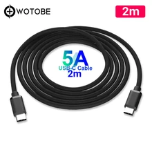 Тип-C USB-C Зарядное устройство кабель 2 м 5A быстрой зарядки для MacBook и применимые PD 29 Вт 30 Вт 45 Вт, 60 Вт, 61 Вт 65 Вт 87 Вт Тип C адаптер питания