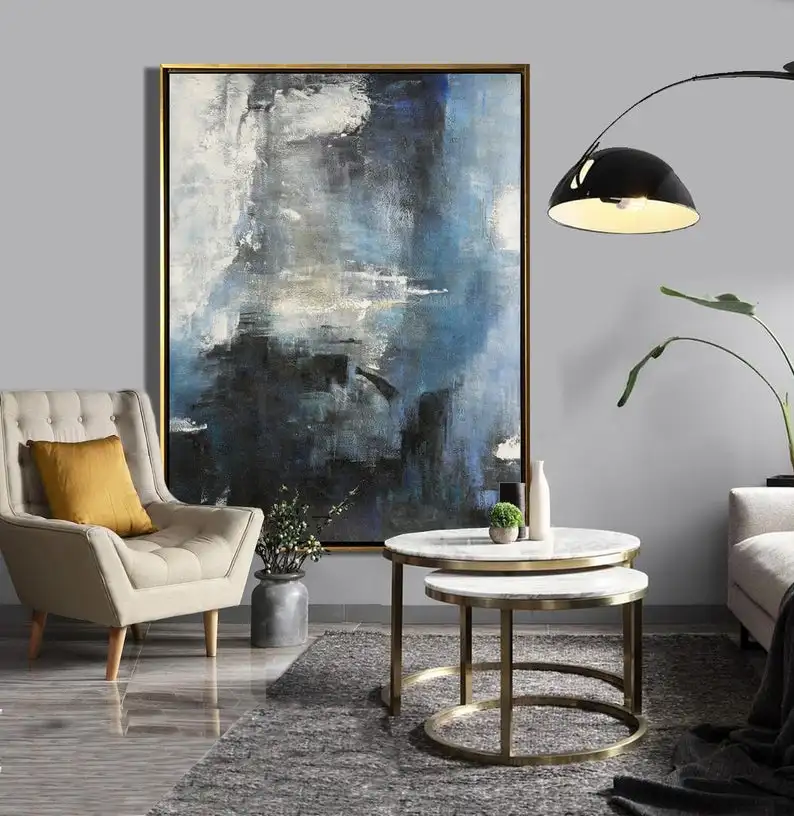 Goedkoop Canvas Schilderij Abstract Woonkamer Decor Moderne Kunst Handgemaakte Kunstwerk Grey Grote Originele Schilderijen Hotel Muur Decor Art