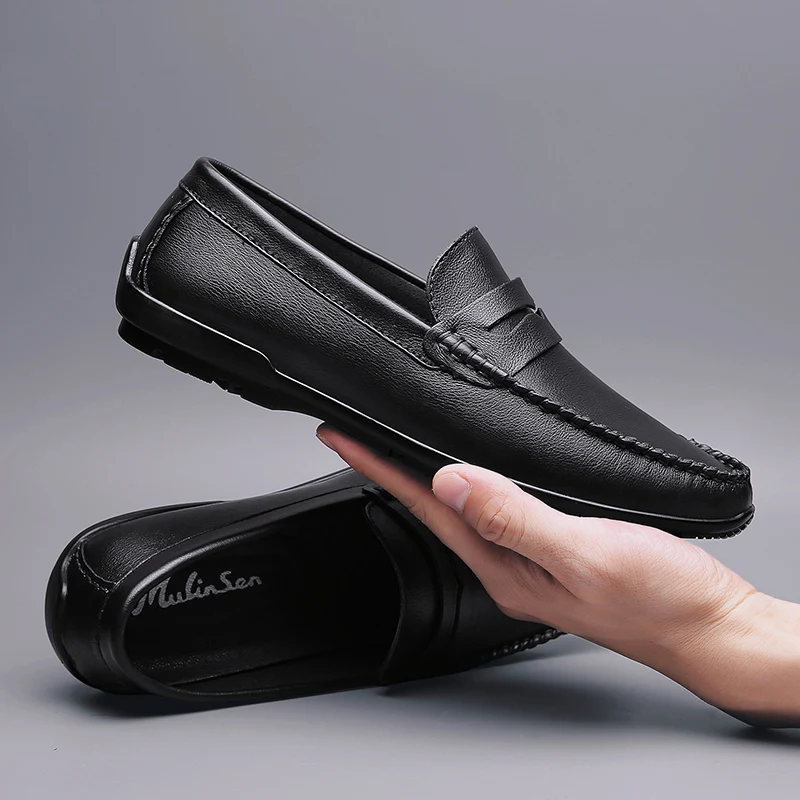 

Zapatos Casuales Para Hombre Sapato Masculino Casual Fashion Men Shoes Leather Shoe Man For Mens Hot Sale 2020 Black Causal