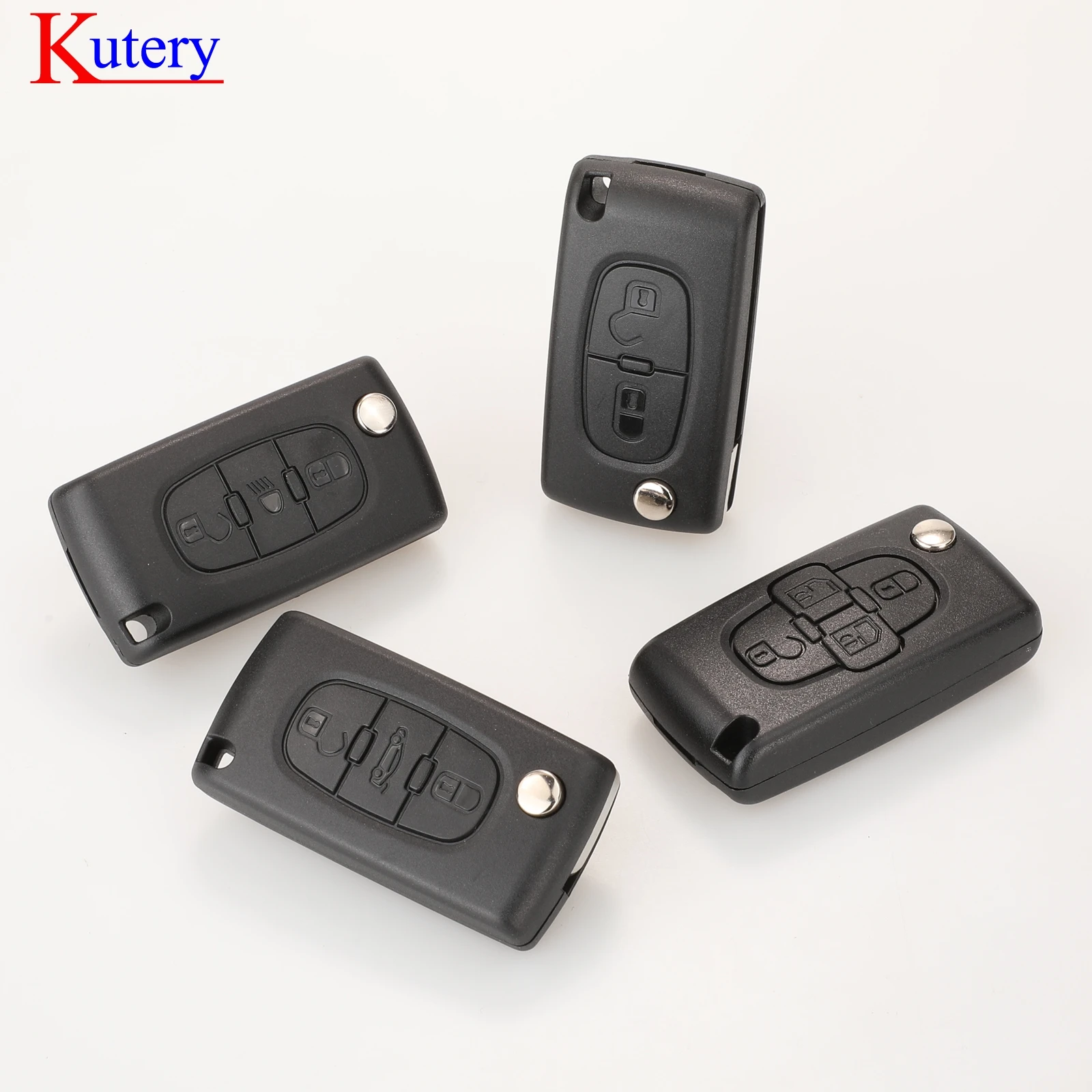 kutery 2/3 Кнопка Флип брелока автомобиля Shell чехол для Fiat Scudo Ulysse Fit Lancia Phedra HU83 / VA2