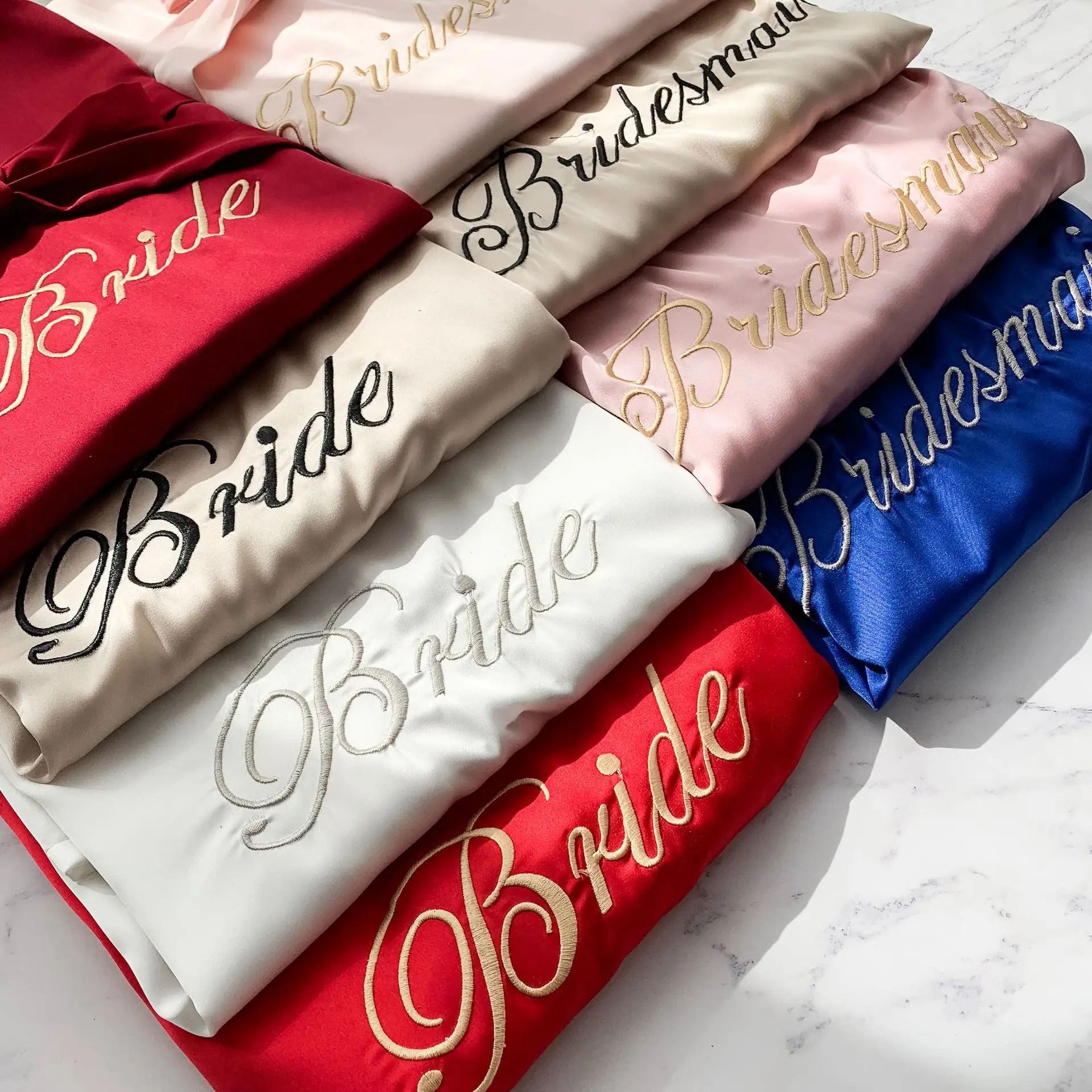 Роскошный халат Daeyard с вышивкой для женщин Свадебный невесты и подружки