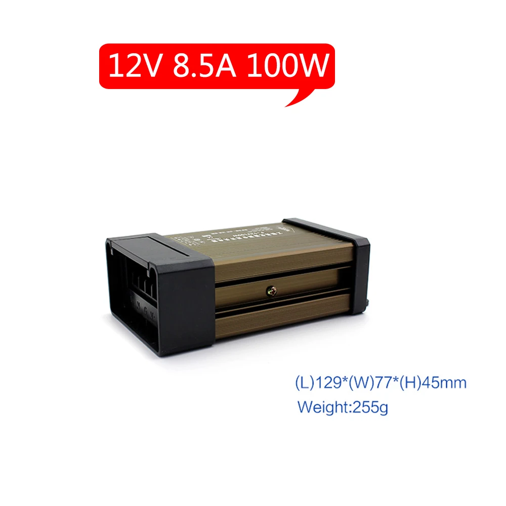Непромокаемый переключатель источник питания AC DC 220V 12 V 8.5A 60W внешний