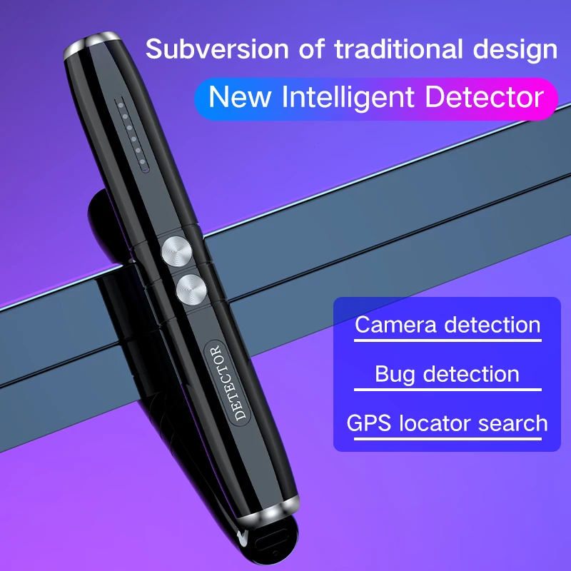 

WT09 Spy Camera Detector Bug Gadget Wireless RF Signal Finder Audio GSM Anti GPS Car Tracking Wiretapping Scanner.