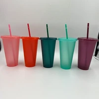 summer kids water bottle creative water sequined glitter plastic cup clear comfortable reusable straw cup drink cup wholesale