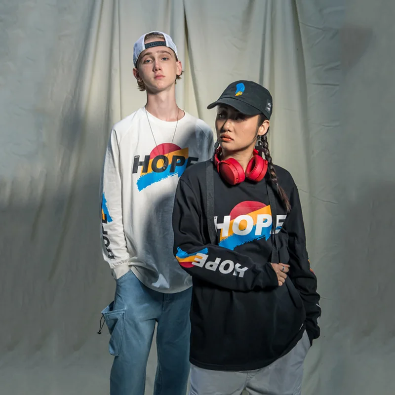 Ретро хип хоп мужские футболки с длинным рукавом полосатые принты уличная одежда